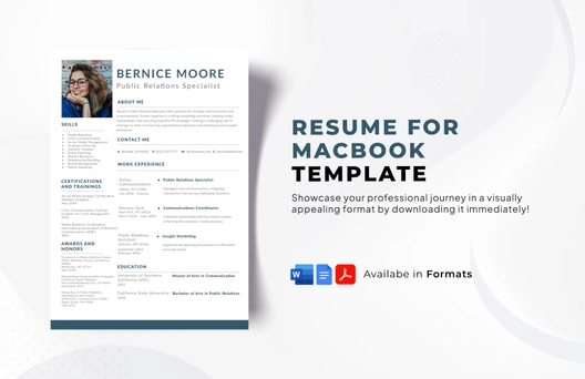 Resume for Macbook Template