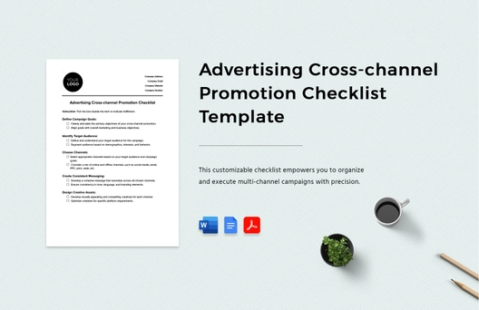 Advertising Cross-channel Promotion Checklist Template