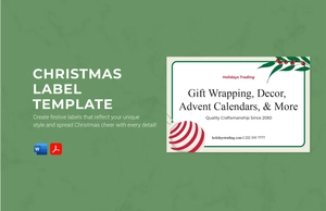 Christmas Label Template
