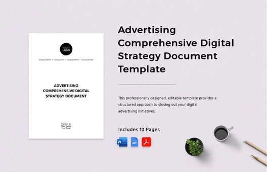 Advertising Comprehensive Digital Strategy Document Template