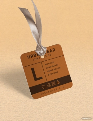 Cloth Label Blank Brown Tag Template