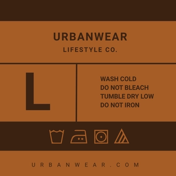 Free Cloth Label Blank Brown Tag Template to Edit Online