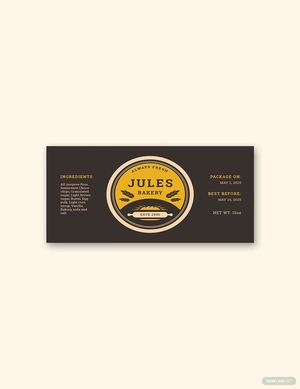 Modern Food Label Template