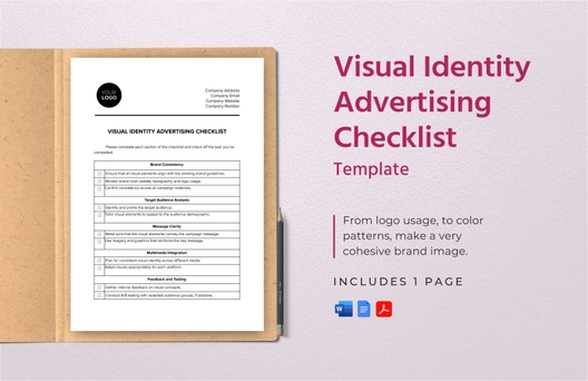 Visual Identity Advertising Checklist Template Visual Identity Advertising Checklist Template