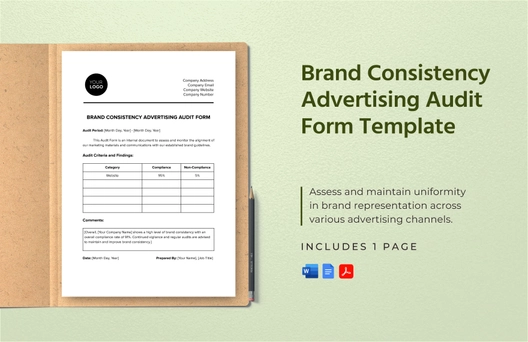 Brand Consistency Advertising Audit Form Template