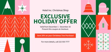 Free Printable Christmas Tree Coupon Template to Edit Online