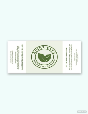 Organic Food Label Template
