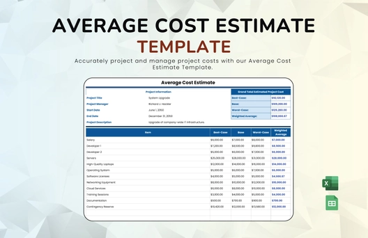 Vehicle Cost Estimate Template