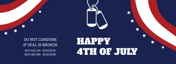 Free Patriotic America Water Bottle Label Template to Edit Online