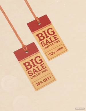 Retro Label Price Tag Template