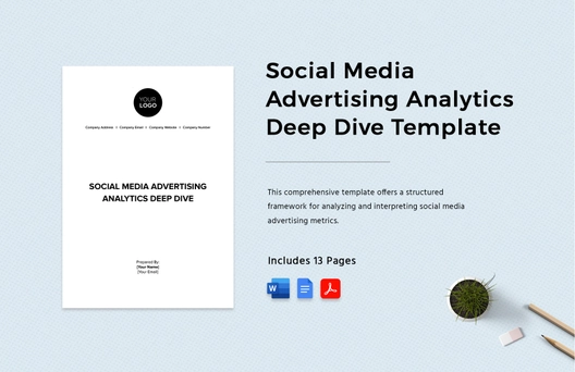 Social Media Advertising Analytics Deep Dive Template