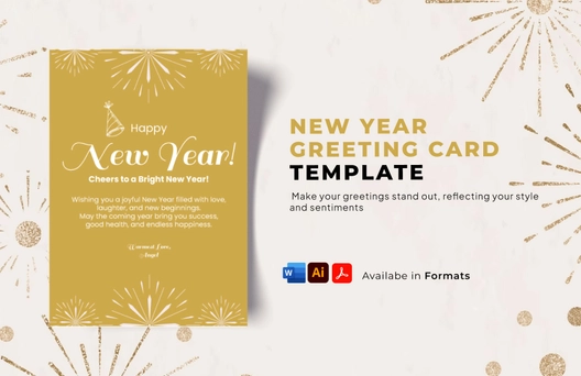New Year Greeting Card Template