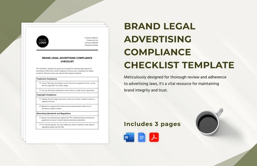 Brand Legal Advertising Compliance Checklist Template Brand Legal Advertising Compliance Checklist Template