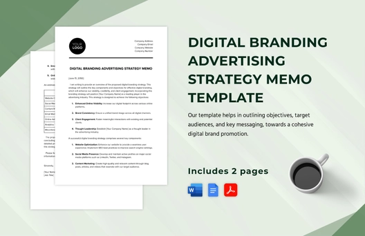 Digital Branding Advertising Strategy Memo Template