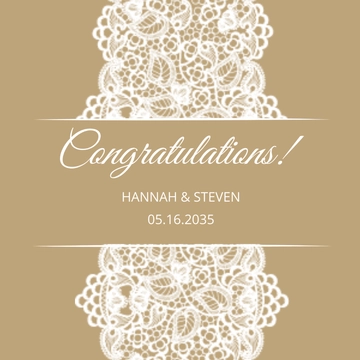 Free Wedding Lace Wrap Label Template to Edit Online