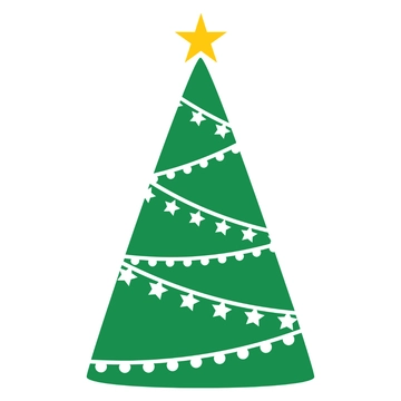 Free Triangle Christmas Tree Template Clipart to Edit Online