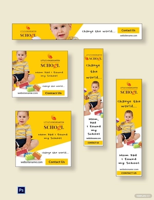 Kindergarten Ads Banner Template