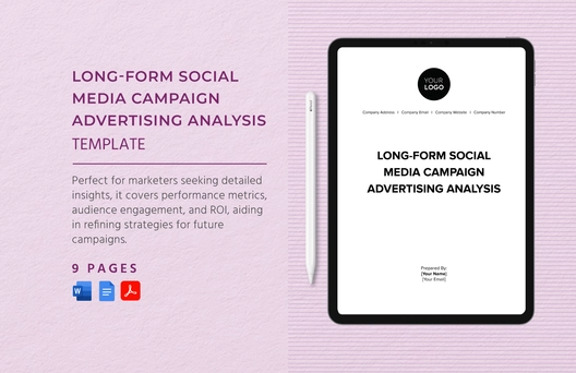 Long-Form Social Media Campaign Advertising Analysis Template