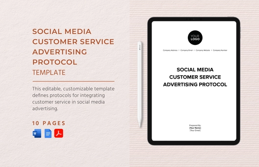 Social Media Customer Service Advertising Protocol Template