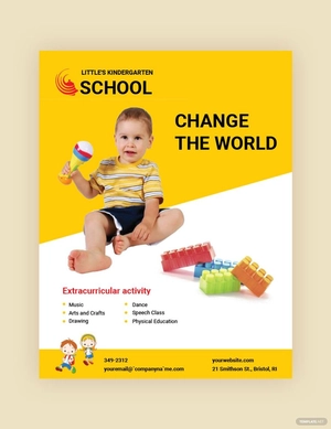 Kindergarten School Flyer Template