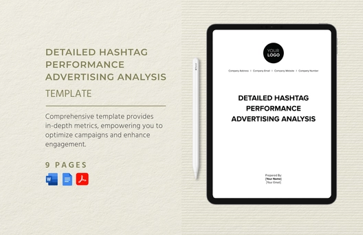 Detailed Hashtag Performance Advertising Analysis Template