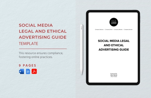 Social Media Legal and Ethical Advertising Guide Template
