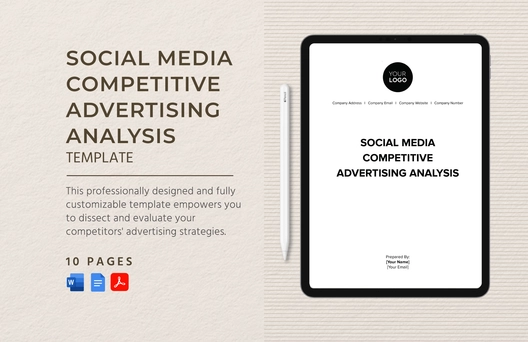 Social Media Competitive Advertising Analysis Template