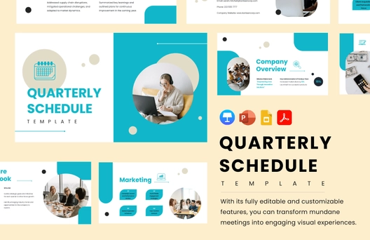 Quarterly Schedule Template
