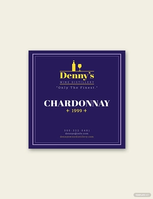 Wine Club and Restaurant Label Template