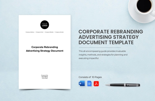 Corporate Rebranding Advertising Strategy Document Template