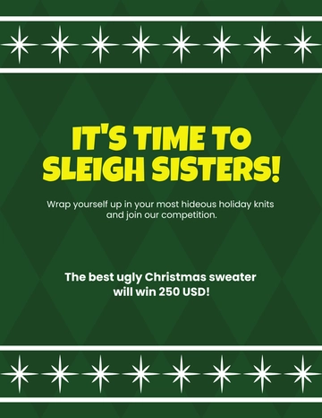 Free Ugly Christmas Sweater Contest Flyer Template to Edit Online Free Ugly Christmas Sweater Contest Flyer Template to Edit Online
