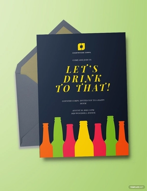 Business Happy Hour Invitation Template