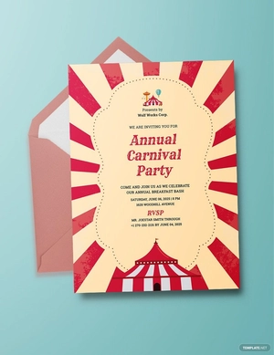 Carnival Party Invitation Template
