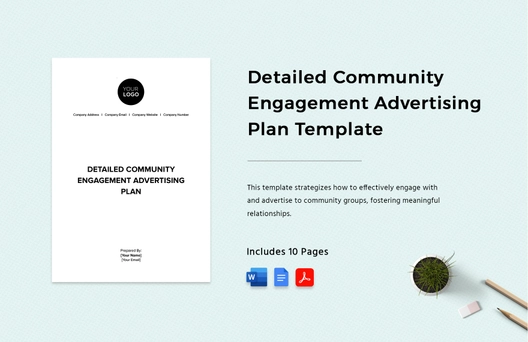 Detailed Community Engagement Advertising Plan Template