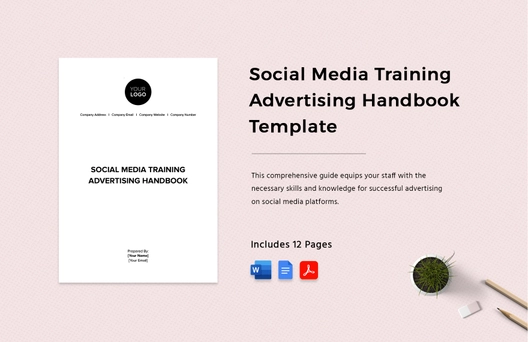 Social Media Training Advertising Handbook Template