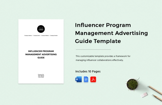 Influencer Program Management Advertising Guide Template
