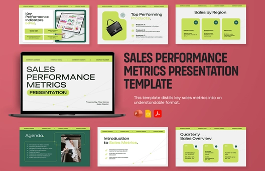 Sales Performance Metrics Presentation Template