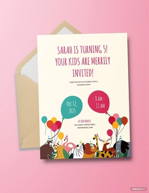 Children's Party Invitation Template