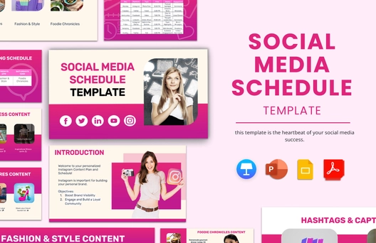 Social Media Schedule Template