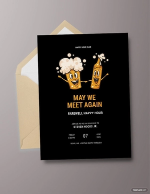 Farewell Happy Hour Invitation Template