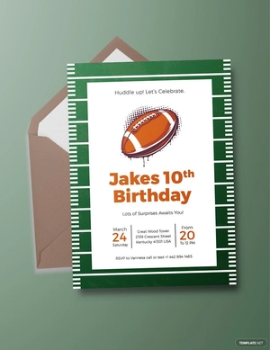 Football Party Invitation Template