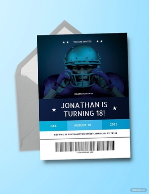 Sports Ticket Birthday Invitation Template