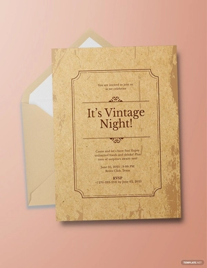 Vintage Party Invitation Template