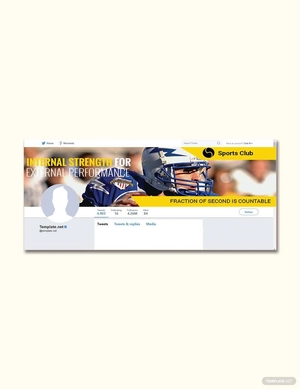 Sports Twitter Cover Template