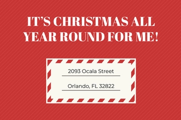 Free Christmas Address Label Template to Edit Online