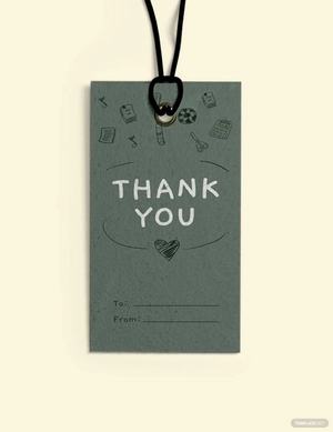 Teacher Thank You Tag Template