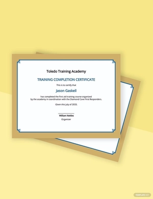 Training Academy Certificate Template