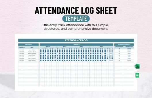 Attendance Log Sheet Template