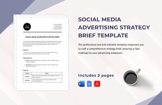 Social Media Advertising Strategy Brief Template