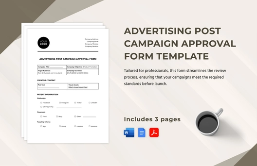 Advertising Post Campaign Approval Form Template